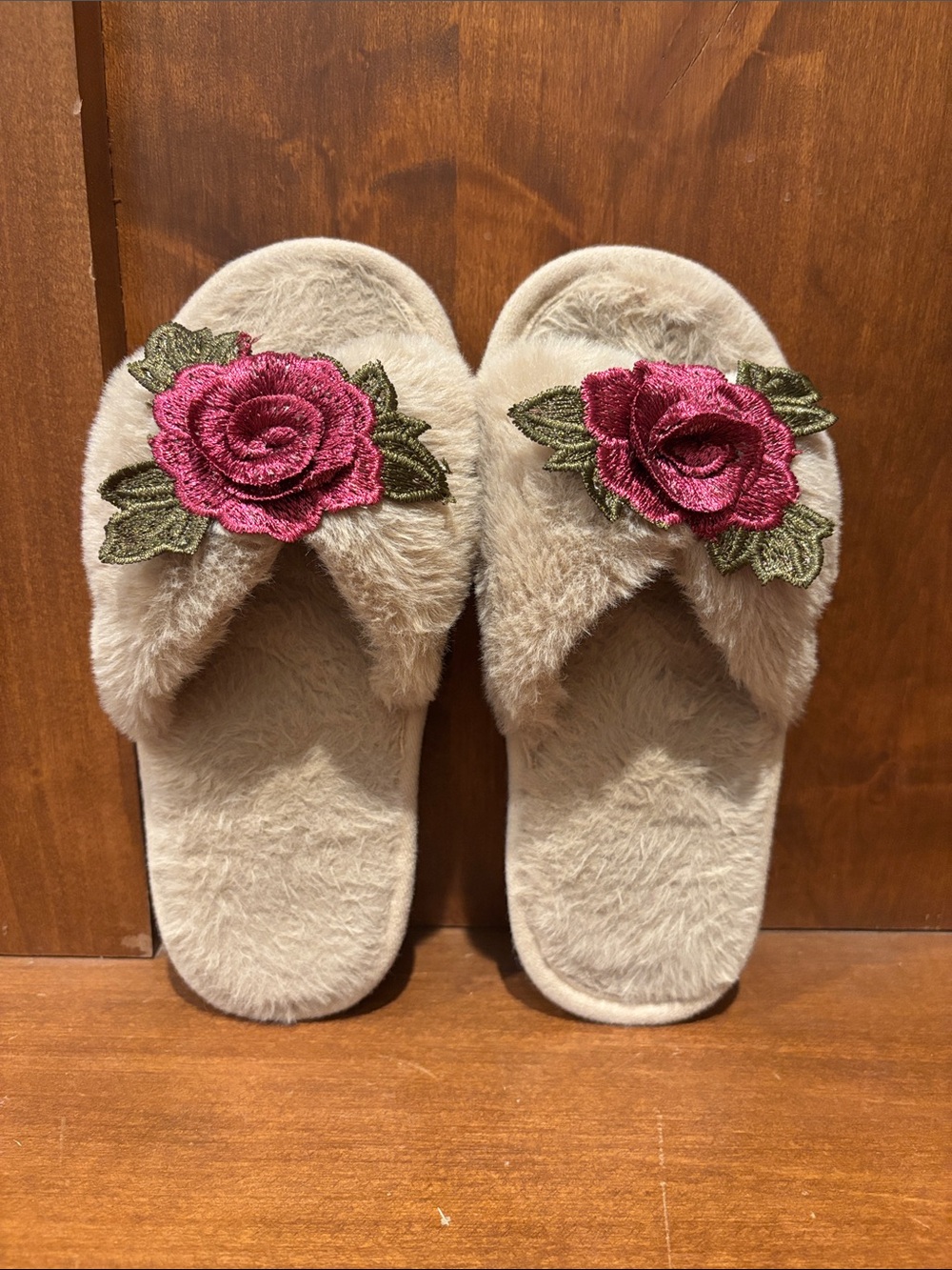Joyfolie embroidered slippers